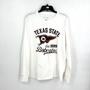 THREE SQUARE Texas State University Pine Top Old Graphic T-shirt Large White NWT